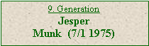 Tekstboks: 9. GenerationJesper Munk  (7/1 1975)